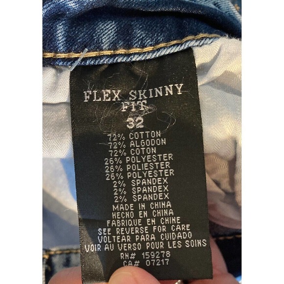 NWT Rutherford Flex Skinny Fit Jeans Size 32x33 Men’s Blue Ripped - Picture 4 of 11